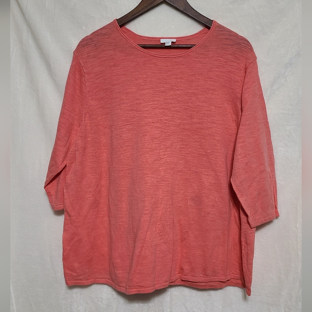 J. Jill Coral Crewneck Sweater